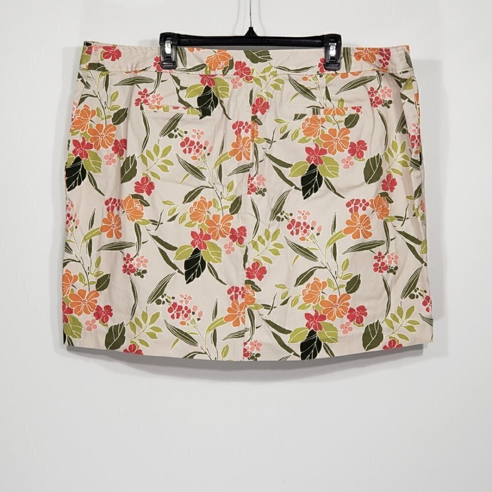 Lane Bryant  Colorful Floral Cotton Mini Skirt  Women's Plus Size 26
